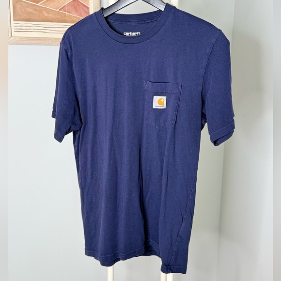 Carhartt Men's Dark Blue Short Sleeve Tee - Picture 1 of 5